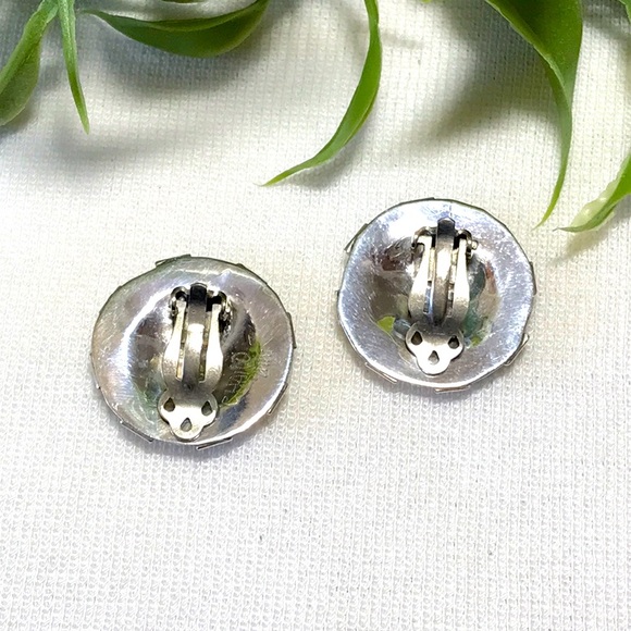 🌵Rare Vintage Zuni Chaido Earrings Inlaid Turquoise🌵 - Picture 3 of 6